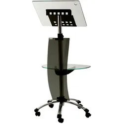 rocada 3070 Mobiles Rednerpult modernes Design, 2 Glasplatten