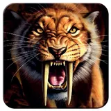 3D LiveLife Kork Untersetzer - Sabertooth von Deluxebase Lentikular 3D Kork Sabertooth Untersetzer Rutschfeste Getränkematte mit Original-Kunstwerk lizenziert vom renommierten Künstler Jerry LoFaro
