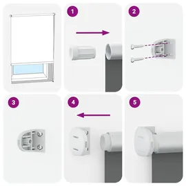 vidaXL Verdunkelungsrollo Beige 85x210cm Stoffbreite 80,7 cm Polyester