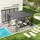Outsunny Ersatzdach für Pavillon 3 x 3 m Wasserdicht Dunkelgrau