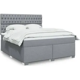 vidaXL Boxspringbett 180 x 200 cm Hellgrau
