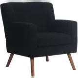 deluke Lounger Sessel MUSCAT Cord 72 x 80 x 74 cm Schwarz