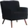 deluke Lounger Sessel MUSCAT Cord 72 x 80 x 74 cm Schwarz