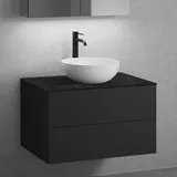 neoro n50 Unterschrank B: 80 cm mit 2 Auszügen, Waschtisch Ø 45 cm weiß matt, B: 80.5 BN0106WM+BN0422BM+BN0402C2