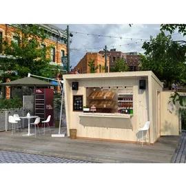 Palmako Kiosk 3,55 x 2,90 m Beige