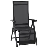 Siena Garden Tesoro Relaxliege verstellbar Aluminium/Ranotex Schwarz