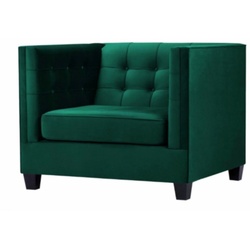 JVmoebel Chesterfield-Sessel, Sessel Chesterfield Wohnzimmer Modern Textil Stoff Grün Kreative Möbel Neu grün
