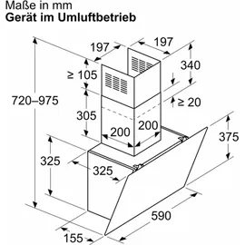 Siemens iQ100 LC65KDK20 Wand-Dunstabzugshaube