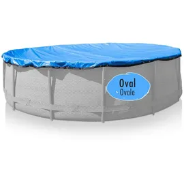 Höfer Chemie Poolabdeckplane oval 6,25 x 3,60 m 200 g/m2