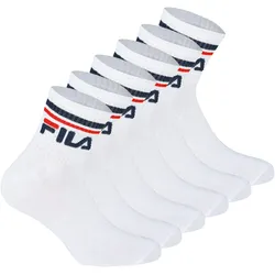Kurzsocken FILA "Socken 6er Pack", Herren, Gr. 39-42, weiß, Obermaterial: 80% Baumwolle CO. 18% Polyester PES. 2% Elasthan EL., Socken