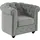 vente-unique Sessel Chesterfield Samt 3-Sitzer + 2-Sitzer 75 x 71 x 70 cm Silber
