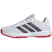 adidas Stabil Indoor Shoes, Cloud White/Aurora Met. / Semi Lucid Red, 4.5 UK