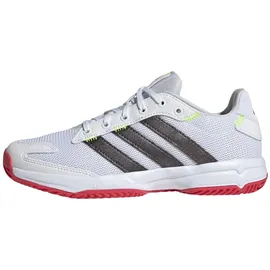 adidas Stabil Indoor Shoes, Cloud White/Aurora Met. / Semi Lucid Red, 4.5 UK