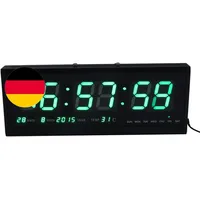 SENDERPICK Digitale, Wanduhr mit Datum und Temperatur LED-Anzeige Wanduhr