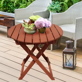 Garden Pleasure Hanford Ø 45 x 50 cm braun klappbar