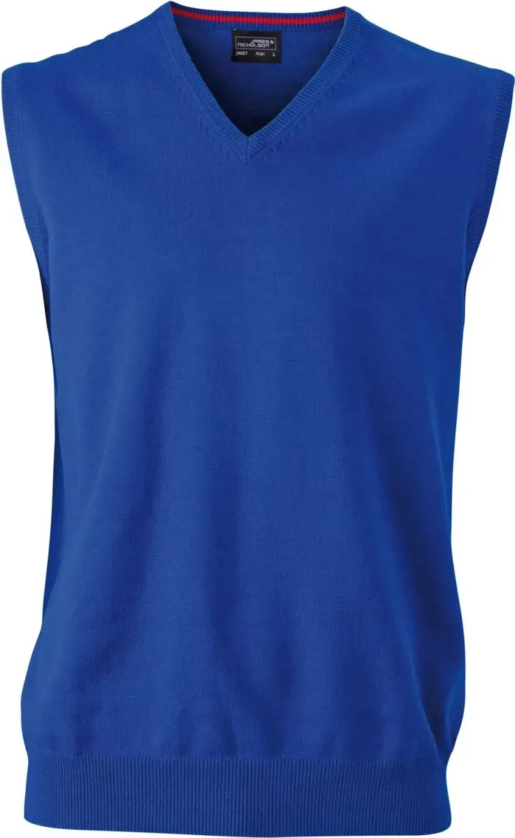 James & Nicholson Herren V-Ausschnitt Pullunder Pullover JN657 royal L