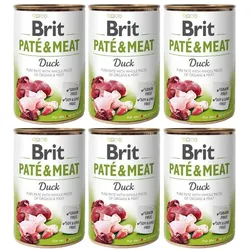 BRIT Pate&Meat duck 6 x 400 g Entenpastete für Hunde