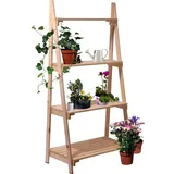 Dobar Blumenregal 75 x 39 x 146 cm Braun