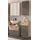 inn.furn Bad Unterschrank Eiche, und grau Kommode 37 x 87 cm, mit Soft-Close - Naturbelassen, Grau