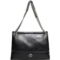 Shopper JUICY COUTURE "SOPHIE DOUBLE HANDLE Damen", Damen, Gr. B/H/T: 27cm onesize, schwarz, Polyurethan, Taschen Shopper, Tragetasche Damen, Shopper, Einkaufstasche, Fashion, Lifestyle, Sale