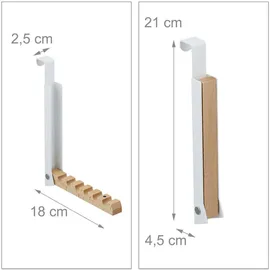 Relaxdays Türgarderobe klappbar 2x Weiß