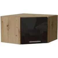 Feldmann-Wohnen Eckhängeschrank 60 x 36 x 60 cm Schwarz