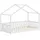 ML-Design Hausbett 80 x 160 cm Kiefer massiv weiß