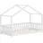 ML-Design Hausbett 80 x 160 cm Kiefer massiv weiß