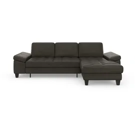 sit&more Ecksofa SIT & MORE "Westham L-Form", grau (anthrazit), B:275cm H:88cm T:172cm, 100% Polyester, Sofas, Ecksofa, Recamiere, mit oder ohne Bettfunktion, Bettkasten, Füße wengefarben