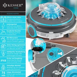 Kesser Poolroboter Aqua-9000 Anthrazit/Türkis inkl. Transporttasche