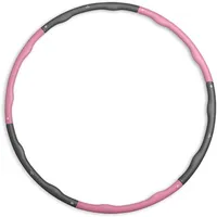 Fitnessreifen - Hula Hoop Reifen - Gymnastikreifen - Rosa/Grau - 1,5 kg 100 CM