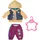 Zapf Creation Baby Born Outfit mit Hoody Lila (832615)