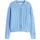 Tommy Hilfiger Strickjacke TOMMY HILFIGER "CABLE CARDIGAN", Mädchen, Gr. 6 (116), blau (cloudy blau), Strick, Obermaterial: 100% Baumwolle, unifarben, regular fit hüftlang, Rundhals, Bündchen, Strickjacken Strickjacke, für Kinder bis 16 Jahre, mit Zopfmuster