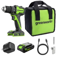Greenworks DD345 inkl. 2 x 2,0 Ah + USB-C Ladegerät