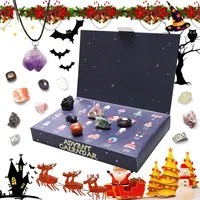 Adventskalender Edelsteine 2025,Kristalle Adventskalender Kinder 24 Tage Weihnachten Countdown Weihnachtskalender Kristalle Mineralien Weihnacht Geschenke Kristallsteine für Kinder Mädchen Jungen