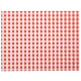 Papstar 100 Tischsets, Papier 30 cm x 40 cm rot (Vichy Karo)