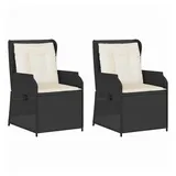 vidaXL Gartenbank 2 pcs  Schwarz