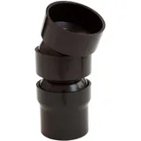 Inefa Flexibler Regenrohrbogen PVC DN50 22-45 Grad 2 Bogenstücke Dunkelbraun