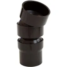 Inefa Flexibler Regenrohrbogen PVC DN50 22-45 Grad 2 Bogenstücke Dunkelbraun