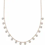 dKeniz Kette mit Anhänger 925 Sterling Silber rosévergoldet rot