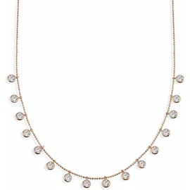 dKeniz Kette mit Anhänger 925 Sterling Silber rosévergoldet rot