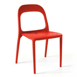 Oviala Business Kunststoff-Gartenstuhl rot - Oviala