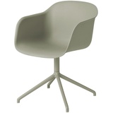 Muuto - Fiber Chair Swivel Base, dusty green / dusty green