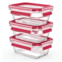 Emsa Clip&Close Glas Frischhaltedosen-Set 3-teilig