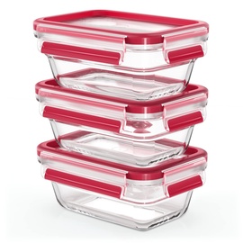 Emsa Clip&Close Glas Frischhaltedosen-Set 3-teilig