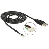 Delock 1.5m, USB2.0-A/5p USB Kabel 1,5 m USB A Schwarz