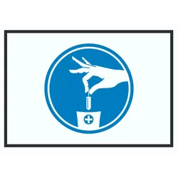 HB-Druck Schild Tampons Binden Hygienebeutel Symbol A1 (594x841mm)