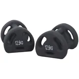 body coach Kettlebell Fitness Neopren-Hantel Set 4in1 Kettlebell Kurzhantel Push Up Bar, (2er Set, Neopren Hantel), kein Wegrollen der Gewichte