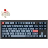 Keychron V3 Max QMK/VIA Wireless Mechanische Tastatur, 2.4 GHz/Bluetooth/USB-C 3-Mode RGB, Programmierbare Makros, Hot-Swap PBT Tastenkappen für Mac Windows Gateron Jupiter Red