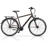 Airtracks Cityrad 28 Zoll Herren City Fahrrad CITERRA GENT Trekking Bike, 7 Gang Shimano NEXUS Schaltwerk, Nabenschaltung, (Shimano Nexus 7), Braun - Rahmenhöhen 48cm, 52cm, 56cm und 60cm - Modell 2025 braun 48 cm